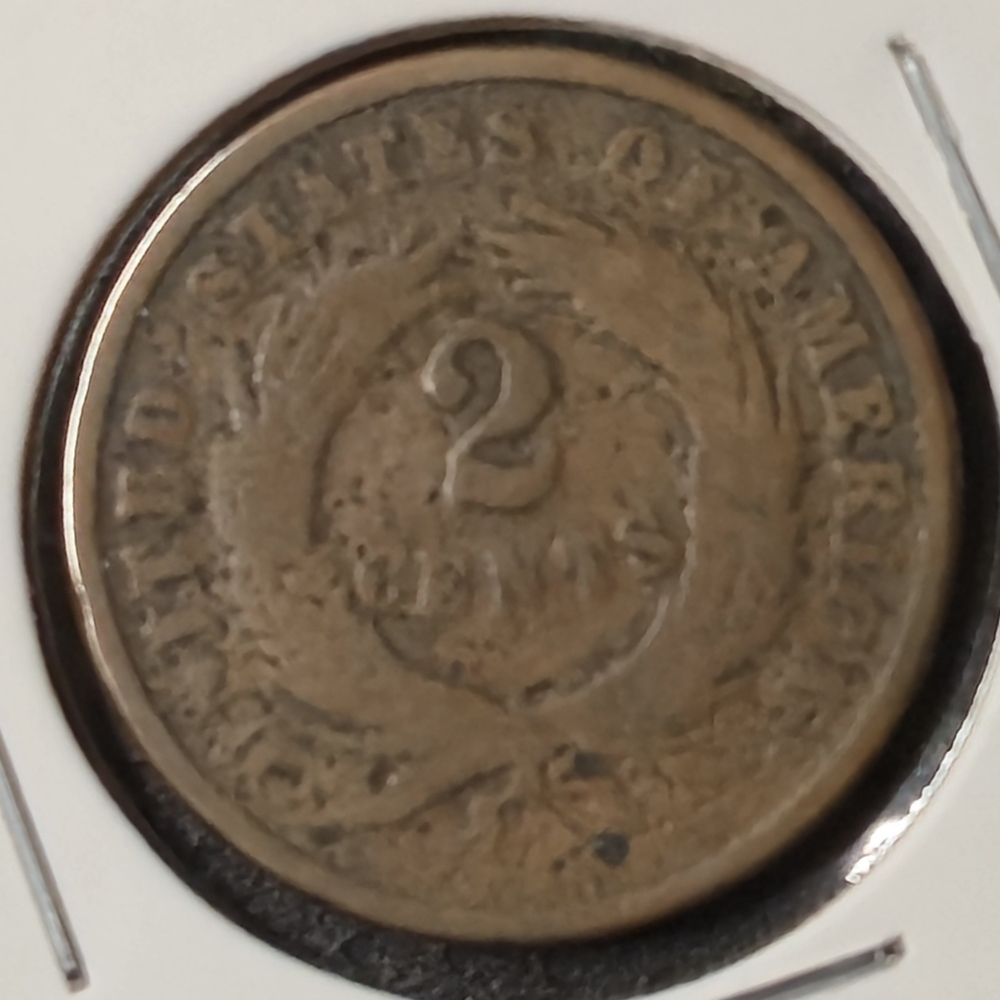 RARE 1869 United States 2-Cent Piece - Better Date - Reconstruction Era Copper